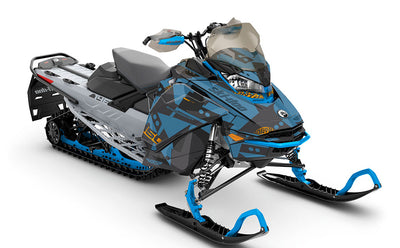 Champ Scandiblue DrkGrey Ski-Doo REV Gen4 Backcountry Premium Coverage Sled Wrap