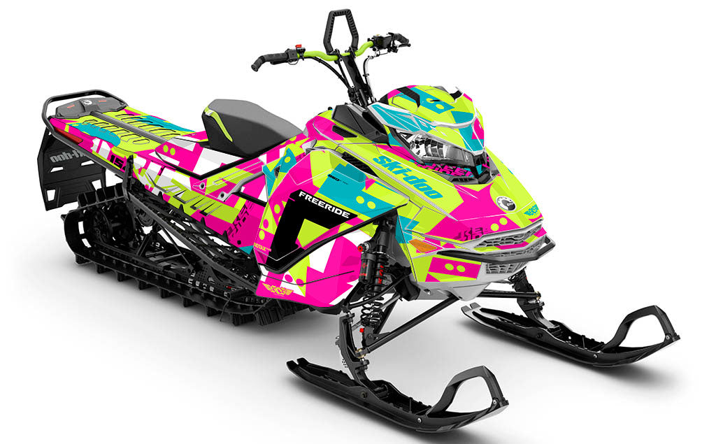 Champ White Black Ski-Doo REV Gen4 Freeride Full Coverage Sled Wrap