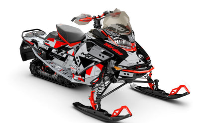 Champ Red Black Ski-Doo REV Gen4 MXZ Less Coverage Sled Wrap