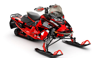 Champ Red White Ski-Doo REV Gen4 MXZ Partial Coverage Sled Wrap