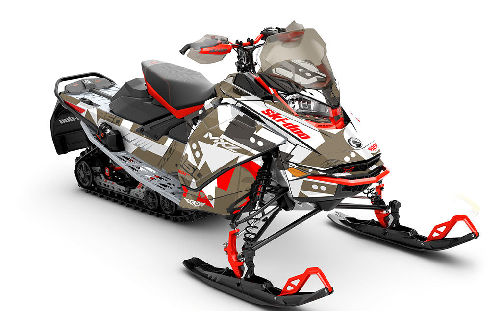 Champ White Gold Ski-Doo REV Gen4 MXZ Less Coverage Sled Wrap