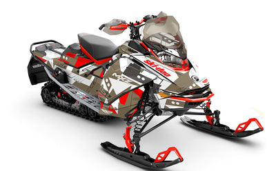 Champ White Gold Ski-Doo REV Gen4 MXZ Full Coverage Sled Wrap