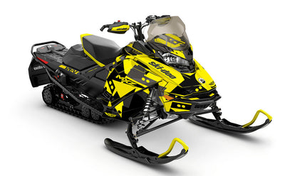 Champ Yellow Black Ski-Doo REV Gen4 MXZ Full Coverage Sled Wrap