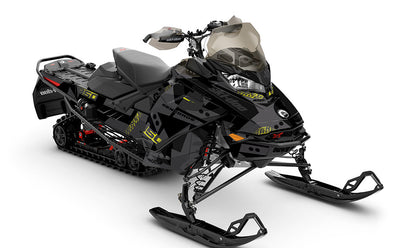 Champ Black Yellow Ski-Doo REV Gen4 Renegade Full Coverage Sled Wrap