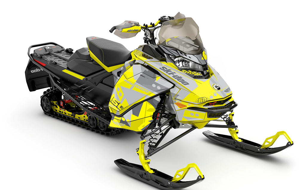 Champ CatGrey Yellow Ski-Doo REV Gen4 Renegade Premium Coverage Sled Wrap
