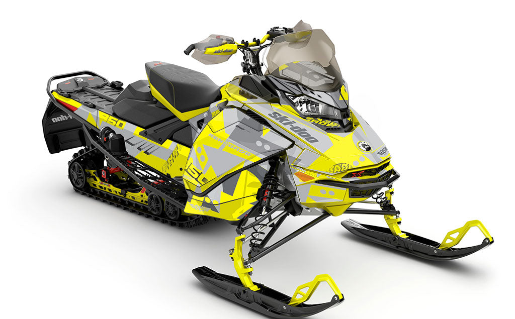 Champ CatGrey Yellow Ski-Doo REV Gen4 Renegade Full Coverage Sled Wrap