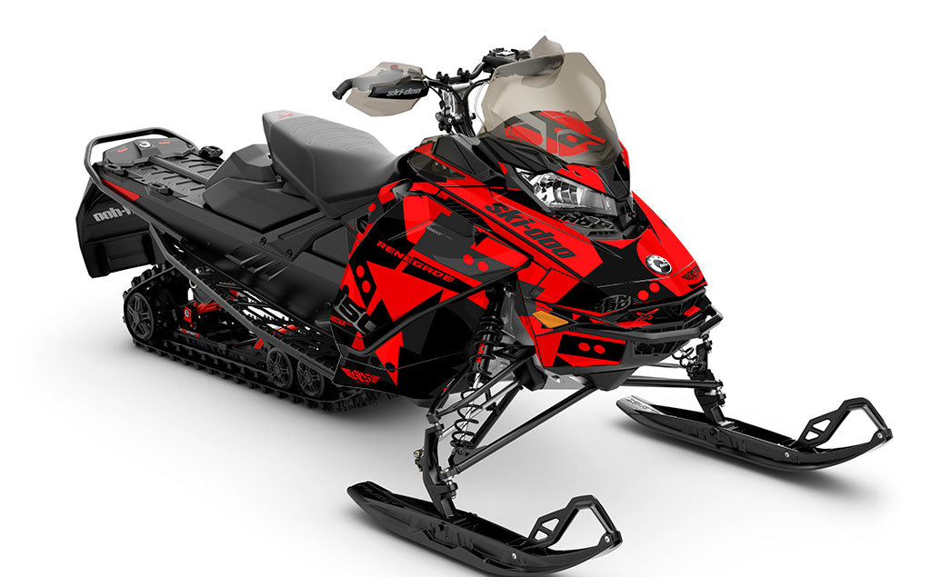 Champ Red Black Ski-Doo REV Gen4 Renegade Premium Coverage Sled Wrap