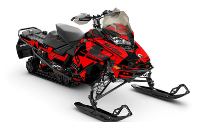 Champ Red Black Ski-Doo REV Gen4 Renegade Full Coverage Sled Wrap