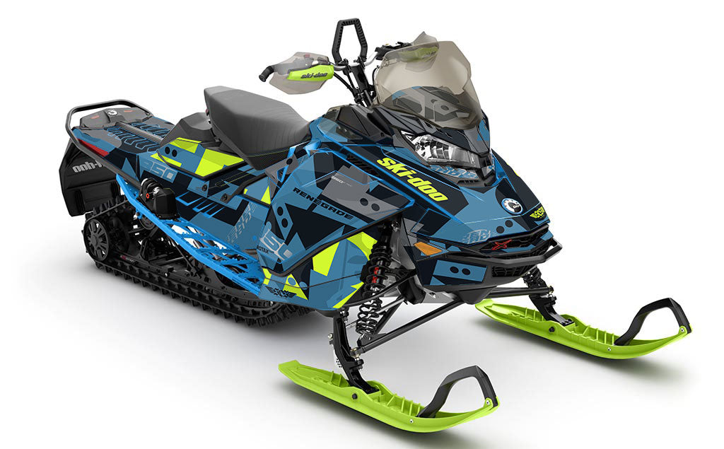 Champ Scandiblue Manta Ski-Doo REV Gen4 Renegade Less Coverage Sled Wrap