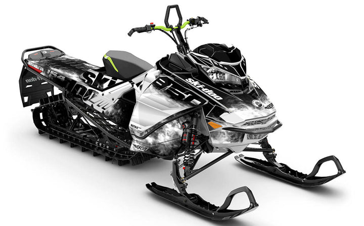 Coldsmoke Black White Ski-Doo REV Gen4 Freeride Premium Sled Wrap
