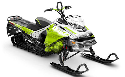 Coldsmoke Green White Ski-Doo REV Gen4 Freeride Full Coverage Sled Wrap