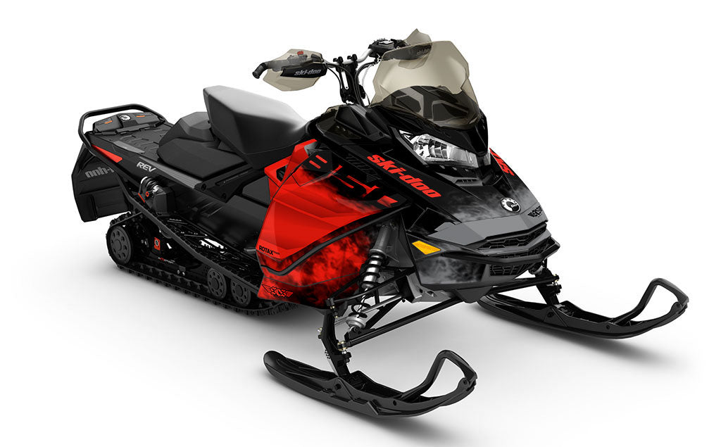 Coldsmoke Black Red Ski-Doo REV Gen4 MXZ Sled Wrap Full 