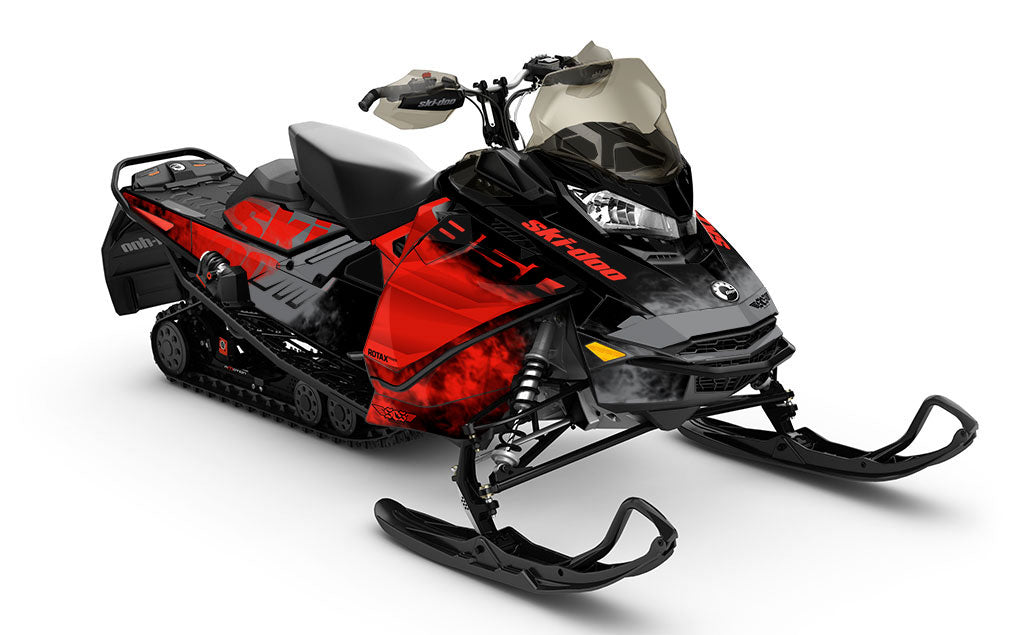 Coldsmoke Black Red Ski-Doo REV Gen4 MXZ Sled Wrap Less 