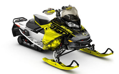Coldsmoke Black Yellow Ski-Doo REV Gen4 MXZ Sled Wrap Premium 