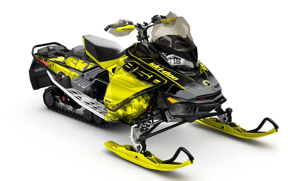 Coldsmoke Black Yellow Ski-Doo REV Gen4 MXZ Sled Wrap Less 