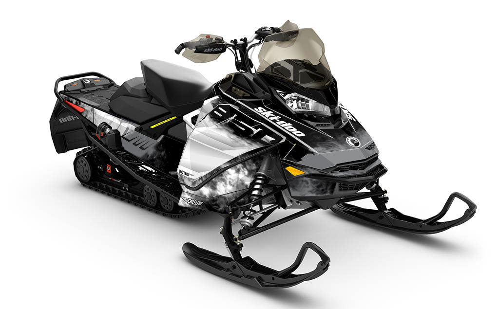 Coldsmoke Black White Ski-Doo REV Gen4 MXZ Sled Wrap Partial Coverage 