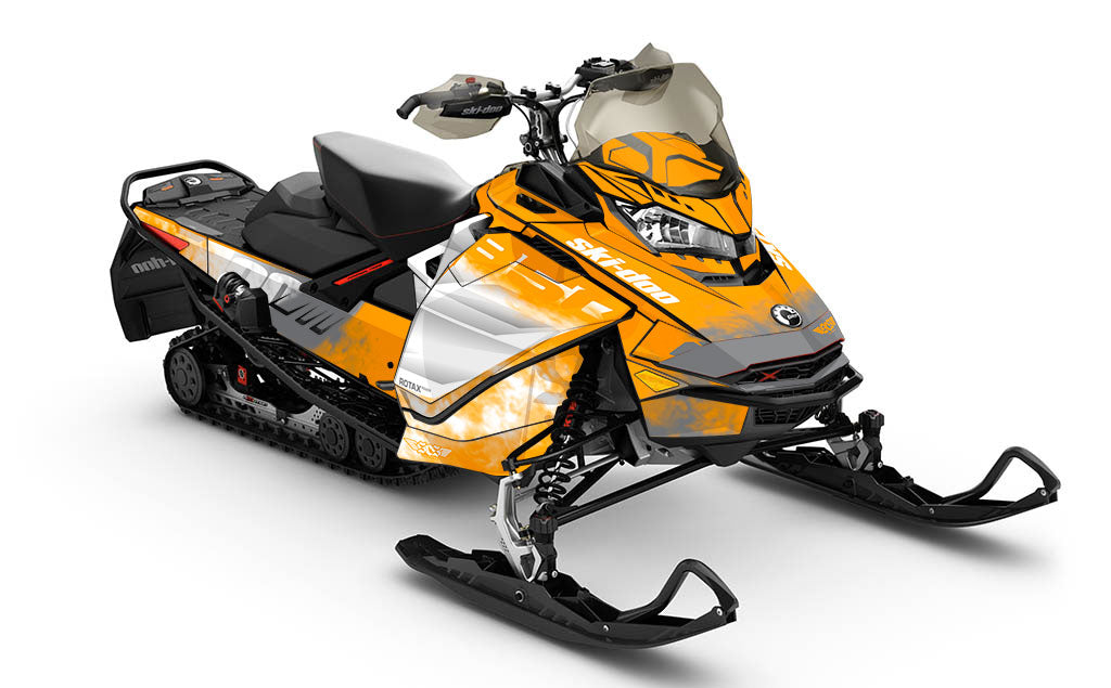 Coldsmoke Orange White Ski-Doo REV Gen4 MXZ Sled Wrap Full 