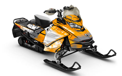 Coldsmoke Orange White Ski-Doo REV Gen4 MXZ Sled Wrap Partial 