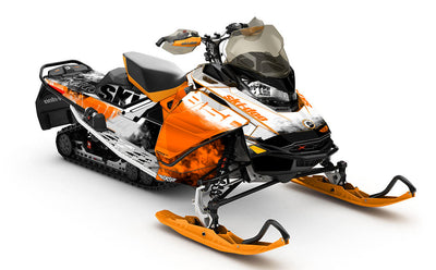 Coldsmoke Red Yellow Ski-Doo REV Gen4 Renegade Less Coverage Sled Wrap