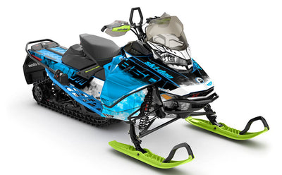 Coldsmoke Black Blue Ski-Doo REV Gen4 Renegade Partial Coverage Sled Wrap