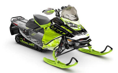 Coldsmoke Black Green Ski-Doo REV Gen4 Renegade Premium Coverage Sled Wrap