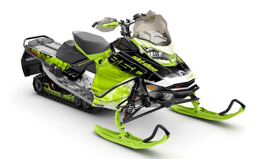 Coldsmoke Black Green Ski-Doo REV Gen4 Renegade Full Coverage Sled Wrap