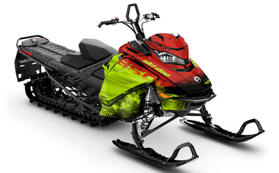 Coldsmoke Red Yellow Ski-Doo REV Gen4 Summit Premium Coverage Sled Wrap