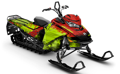 Coldsmoke Red Green Ski-Doo REV Gen4 Summit Premium Coverage Sled Wrap