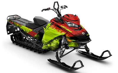 Coldsmoke Red Green Ski-Doo REV Gen4 Summit Partial Coverage Sled Wrap