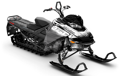 Coldsmoke White Orange Ski-Doo REV Gen4 Summit Premium Coverage Sled Wrap