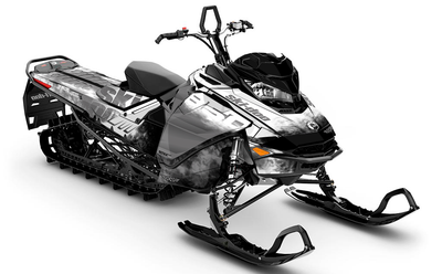 Coldsmoke White Grey Ski-Doo REV Gen4 Summit Partial Coverage Sled Wrap