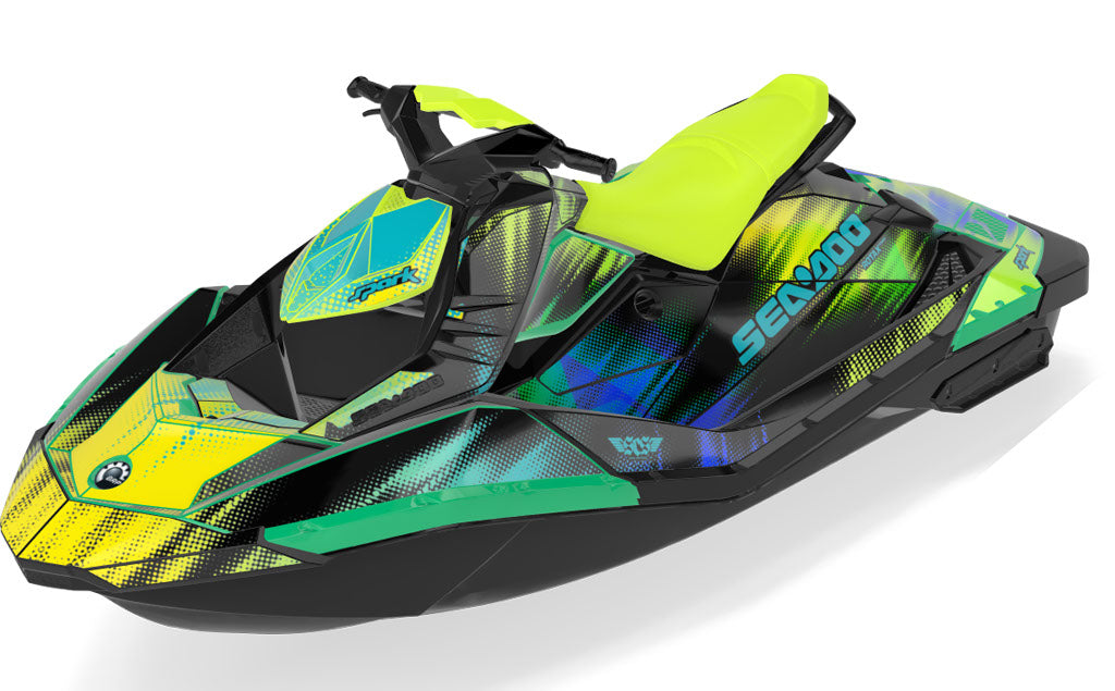 Coral Sea-Doo Spark Graphics Black Reef Full Coverage