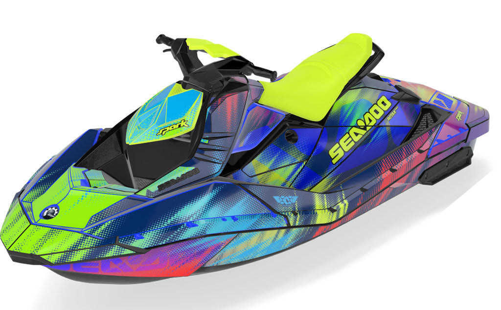 Coral Sea-Doo Spark Graphics Blue Manta Full Coverage