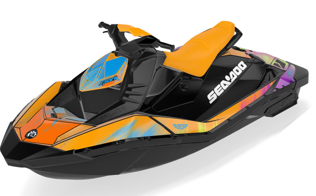 Coral Sea-Doo Spark Graphics Black Red Less Coverage