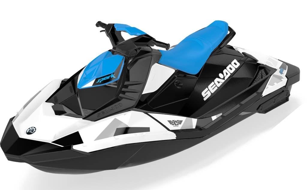 Covert Sea-Doo Spark Graphics Black White Less Coverage