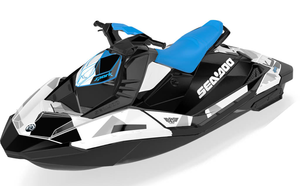 Covert Sea-Doo Spark Graphics Black White Partial Coverage