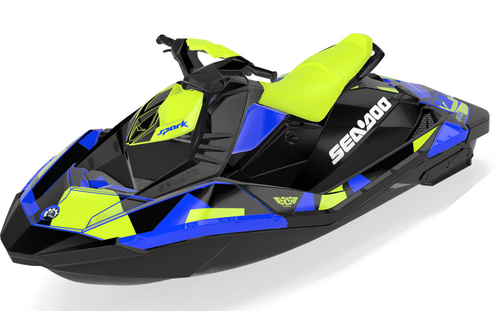 Covert Sea-Doo Spark Graphics Manta Blue Premium Coverage