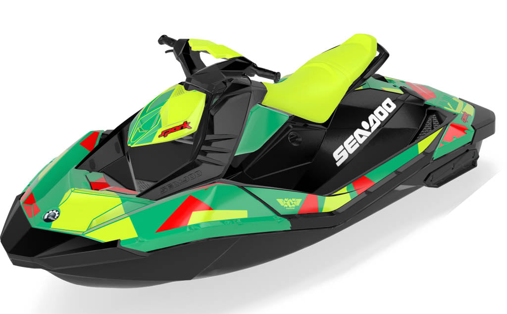Covert Sea-Doo Spark Graphics Red Manta Premium Coverage