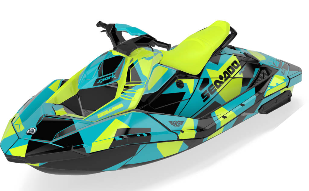 Covert Sea-Doo Spark Graphics Manta Blue Less Coverage