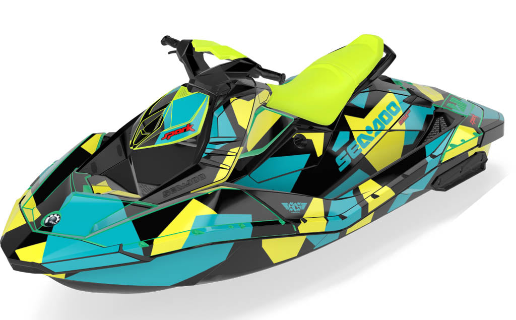 Covert Sea-Doo Spark Graphics Yellow Reef Max Coverage