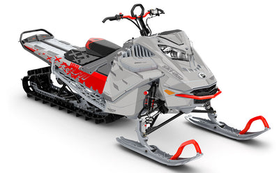 CrossUp LghtGrey Grey Ski-Doo REV Gen4 LWH - Freeride Full Coverage Sled Wrap