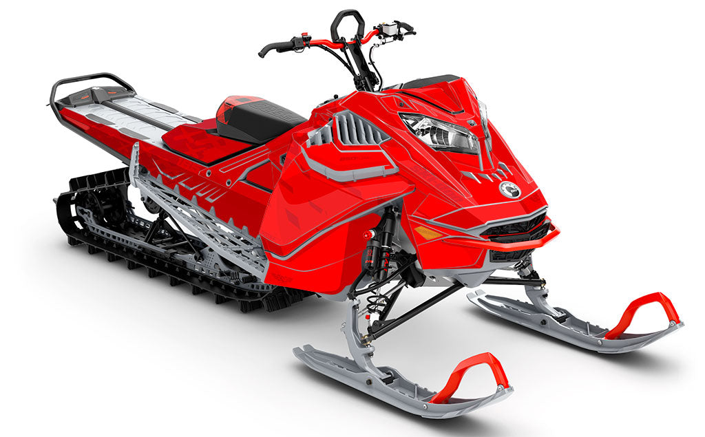 CrossUp Red Red Ski-Doo REV Gen4 LWH - Freeride Full Coverage Sled Wrap