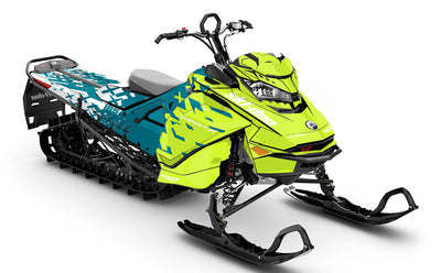 Crossup Manta White Ski-Doo REV Gen4 Summit Premium Coverage Sled Wrap