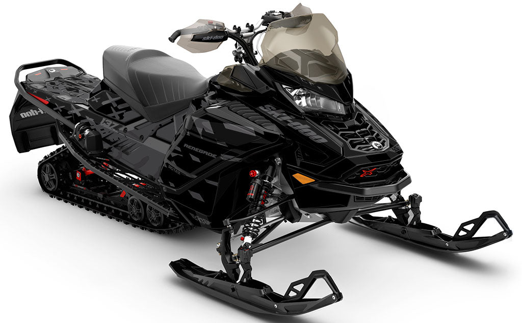 Crossup Yellow Black Ski-Doo REV Gen4 Wide Premium Coverage Sled Wrap