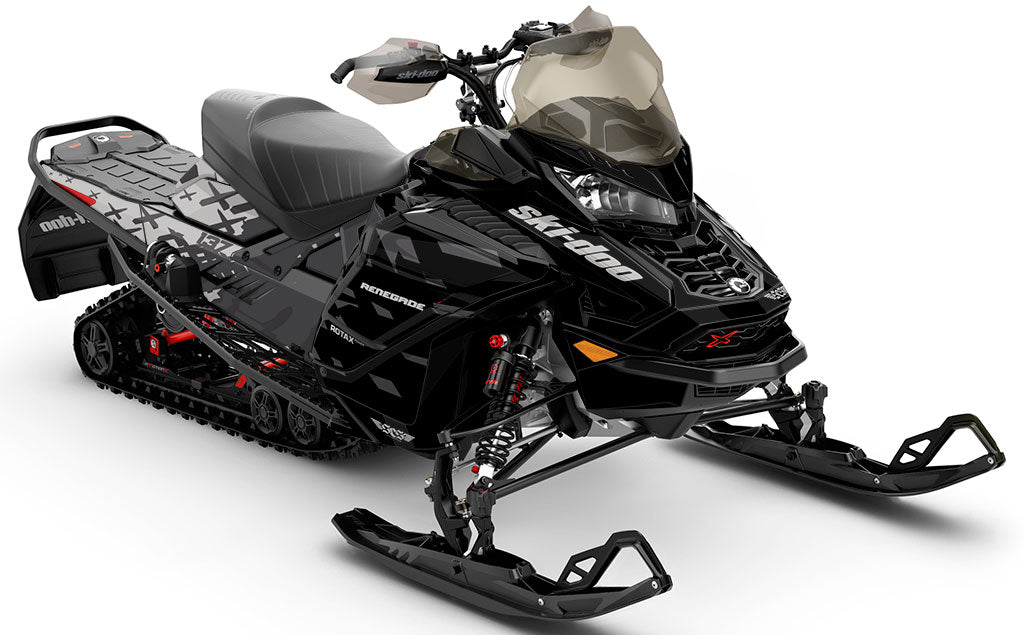 Crossup Yellow Black Ski-Doo REV Gen4 Wide Less Coverage Sled Wrap