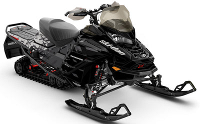 Crossup Yellow Black Ski-Doo REV Gen4 Wide Less Coverage Sled Wrap
