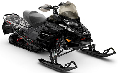 Crossup Yellow White Ski-Doo REV Gen4 Wide Premium Coverage Sled Wrap