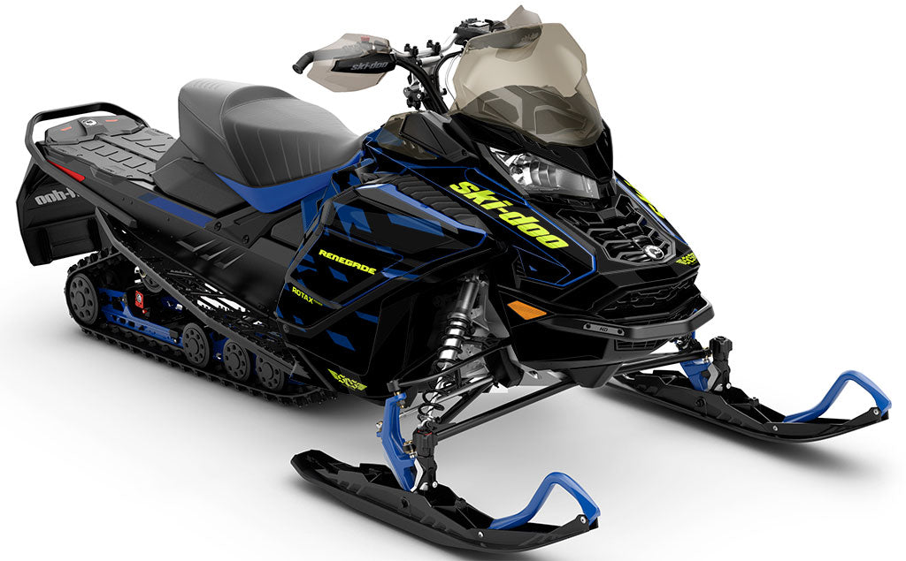 Crossup Yellow White Ski-Doo REV Gen4 Wide Full Coverage Sled Wrap