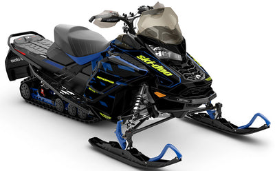 Crossup Yellow White Ski-Doo REV Gen4 Wide Full Coverage Sled Wrap