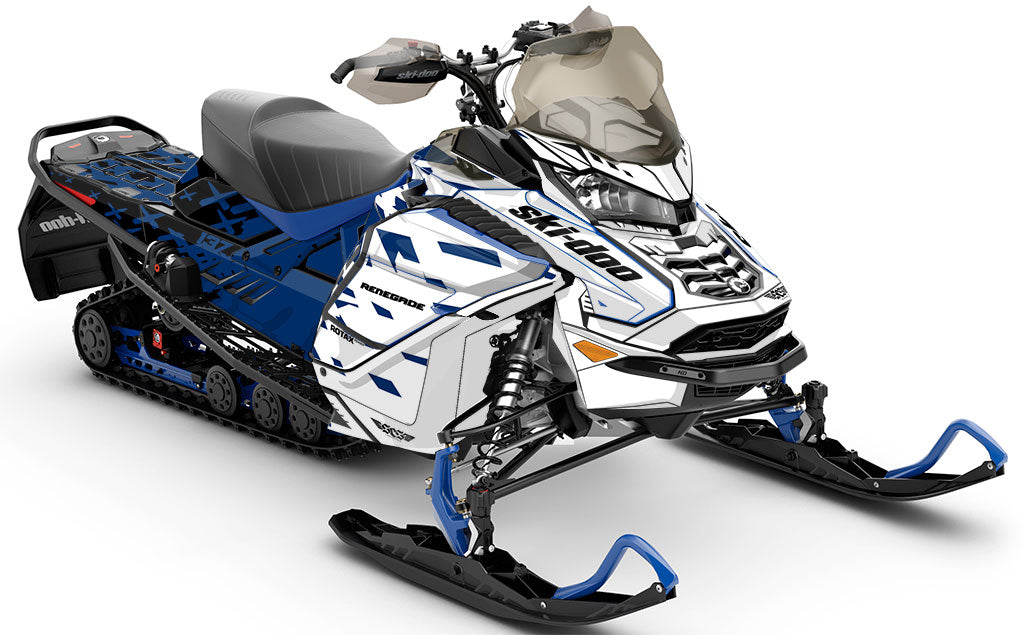 Crossup Blue Manta Ski-Doo REV Gen4 Wide Premium Coverage Sled Wrap